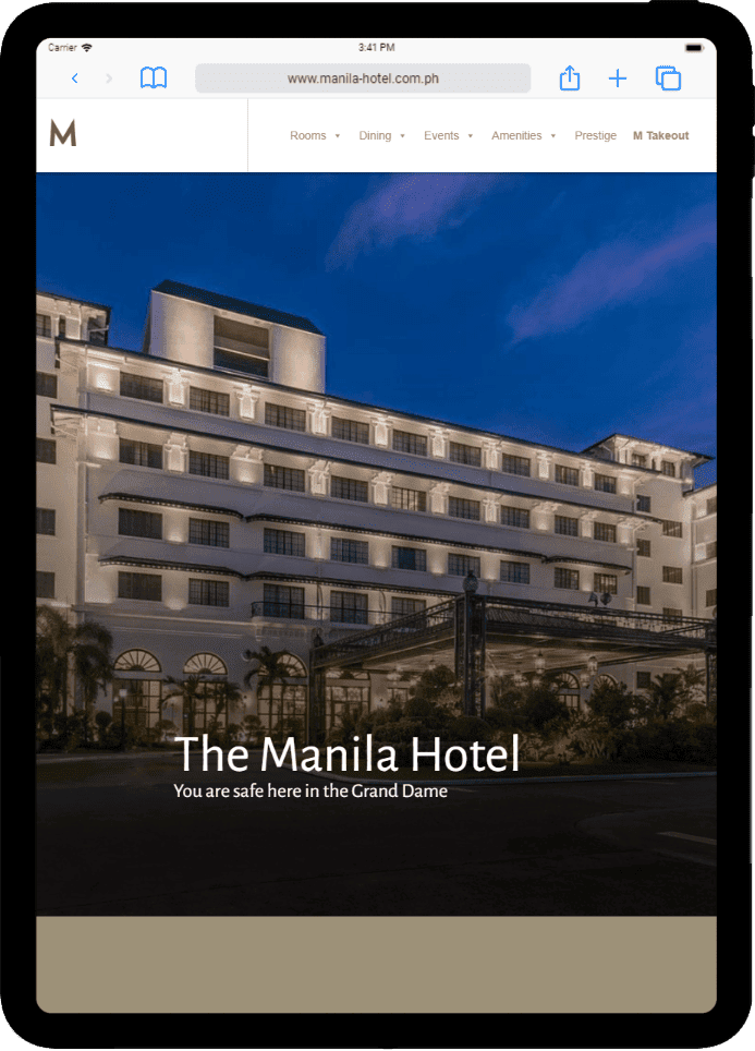 The Manila Hotel - tablet