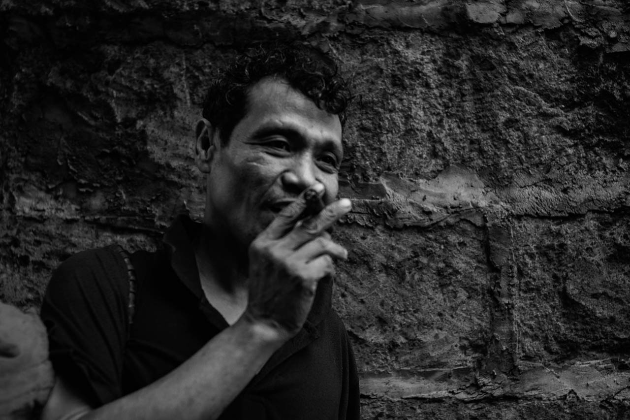 Manila Street Photography: Cigar man. POV