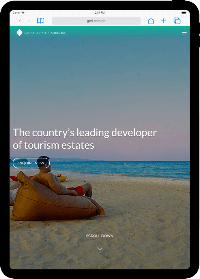 Global-Estate Resorts, Inc. / GERI - tablet