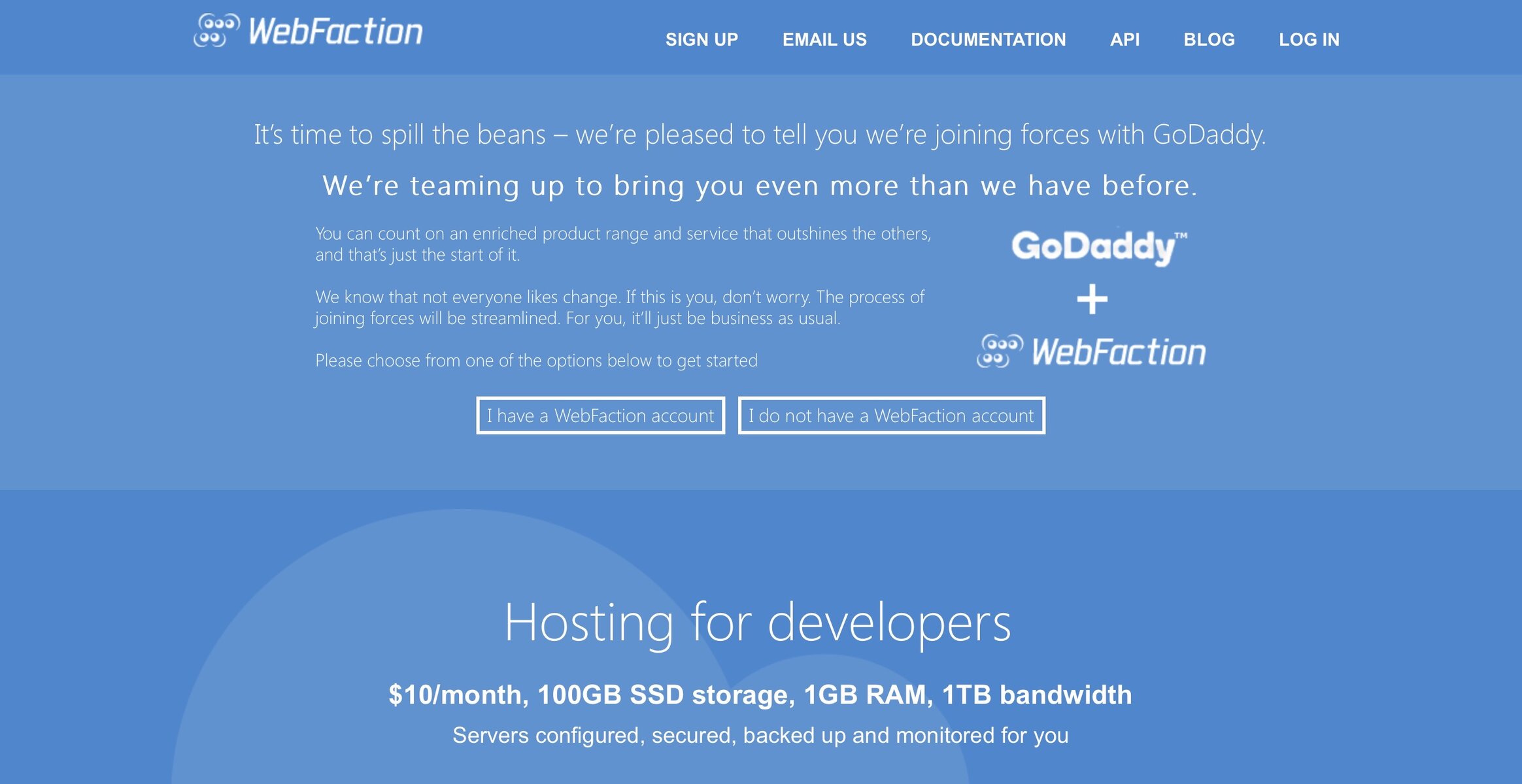 No longer on Webfaction hosting