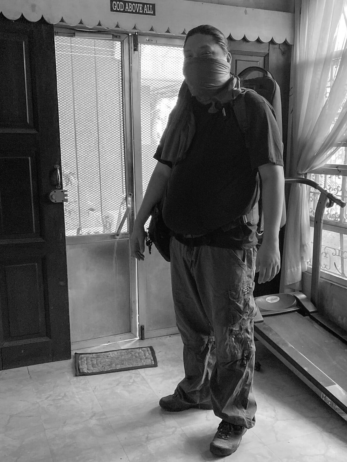 Me in my zombie-apocalypse #OOTD before going on a supply run. Yes, I am smiling in this photo.