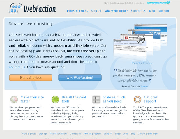 Webfaction in 2010
