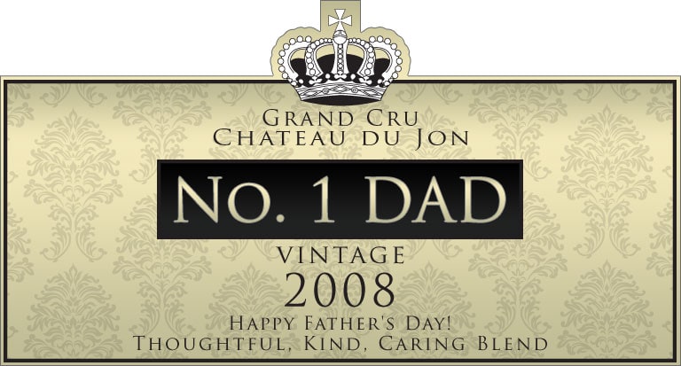 Number One Dad: Special Father’s Day Wine Label